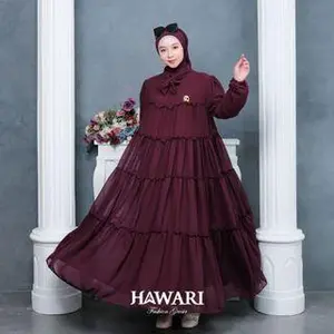 ADSS - Set Hijab SABRINA Series Polos Ceruty Mewah Gamis Lebaran