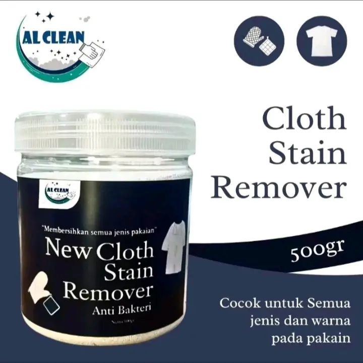 ALL CLINT Cloth Stain Remover - Serbuk Pembersih Pakaian Ampuh Tanpa Merusak Warna - Kain