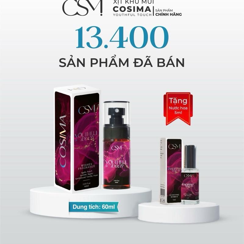 COSIMA Xịt Khử Mùi Cao Cấp ( Màu Hồng ) 60ml Hỗ Trợ Khử Mùi Hôi Nách & Chân Dưỡng Trắng Da Hương Thơm Nước Hoa Tặng Nước Hoa 5ml