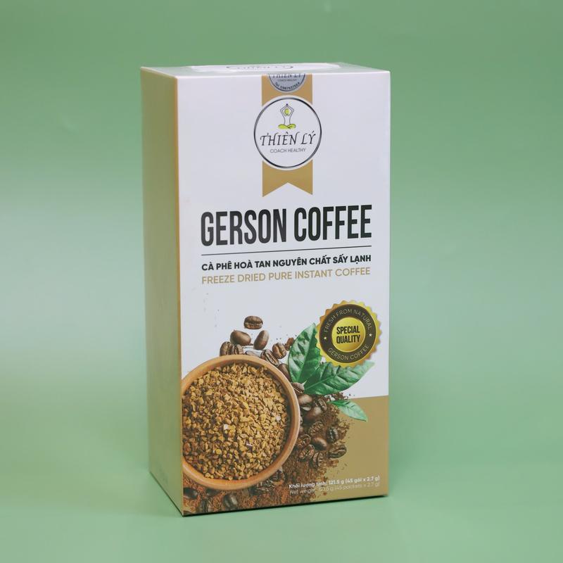 cafe thải độc đại tràng Loại hòa tan 1 Hộp GERSON COFFEE cho 45 lần sử dụng thienlysongkhoe