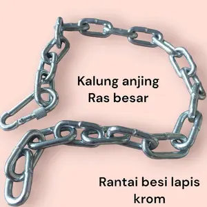Kalung Anjing Ras Besar Dog Collar Rantai Besi Terlaris
