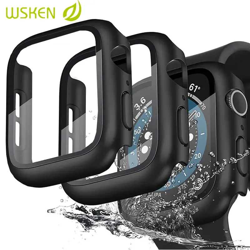 WSKEN Pelindung Layar Untuk Apple Watch S11/S10/S1/2/3/4/5/6/7/8/SE/SE2/SE3/Ultra/Ultra2/Ultra3 2 Paket Iwatch Kaca Ultra-Tipis Pengiriman Tahan Air Dan Anti Jatuh Hdlokal Kualitas 2 Pieces Smartwatch Jam
