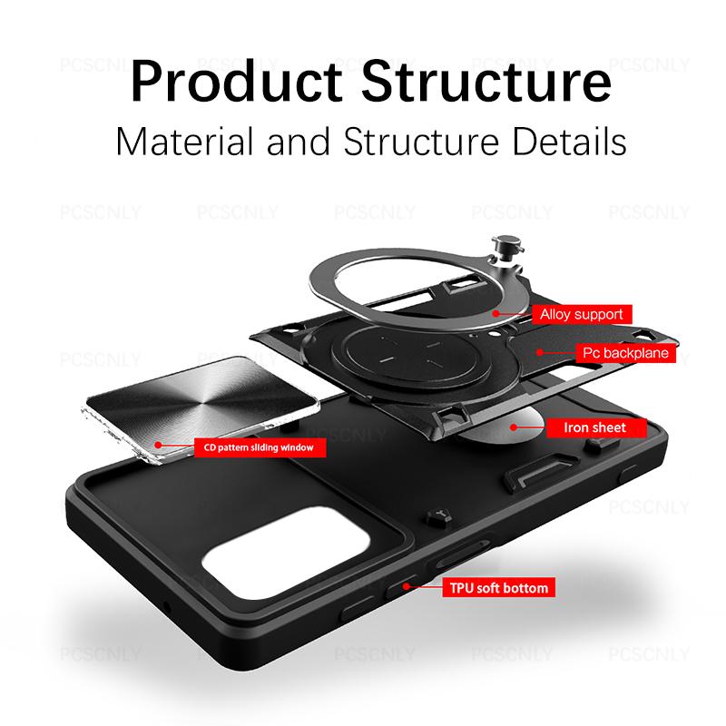 Product Introduction of Shockproof Armor Phone Case For VIVO Y21 Y21s Y21t Y21g Y21a Y21e Y33s Y32 Y33t T1x Holder Casing Camera Protection Sliding Hard Back Cover New Design V2111  V2110  V2135  V2152  V2109  V2158A  V2143 10