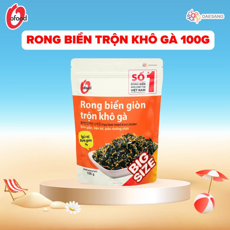 Rong Biển Giòn Trộn Khô Gà 100g O’food – Snack Rong Biển Hàn Quốc – Ăn Liền Tiện Lợi