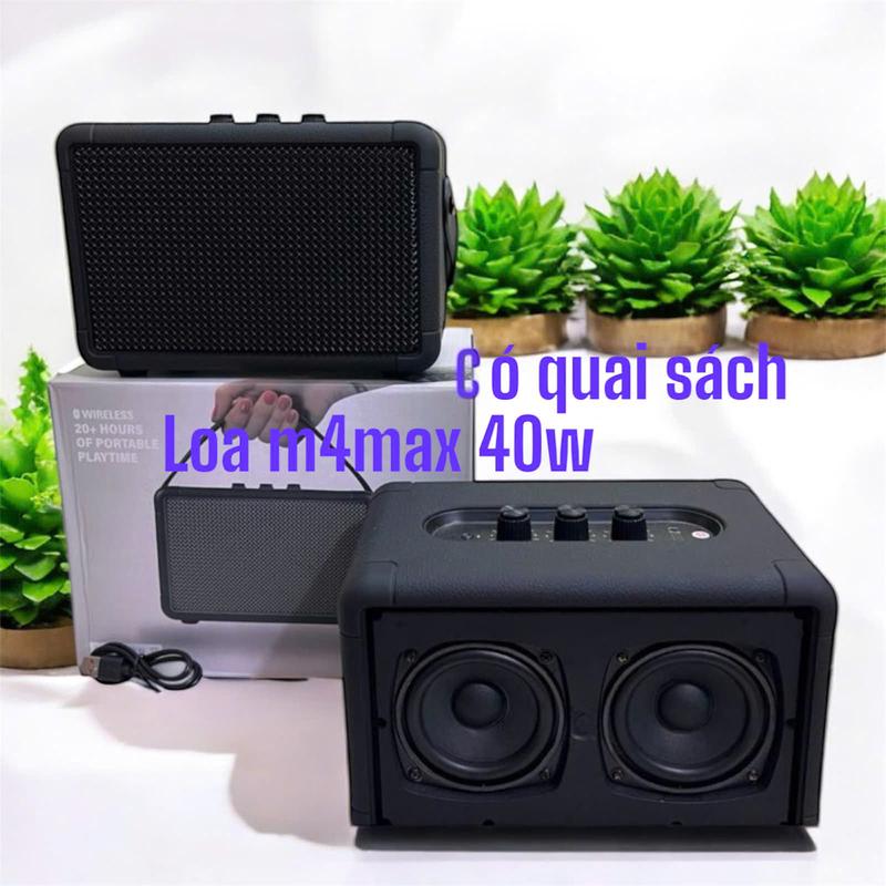 Loa blutooth M4 max và m4 thiết kế mới 2025 Công xuất 40w loa có thêm 2 cộng hưởng hỗ trợ cổng usb thẻ nhớ có thể ghép đôi 2 loa