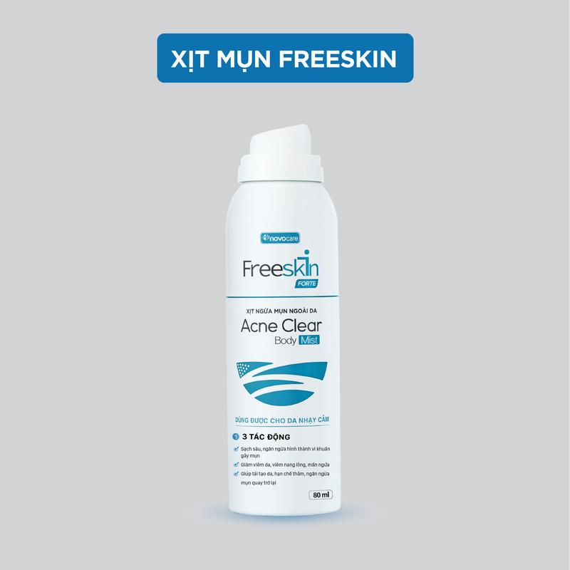 Xịt mụn lưng nang lông Freeskin - Acne clear body mist 80ml
