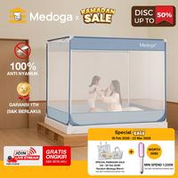 Gambar Medoga Kelambu Tidur Polos Anti Jatuh Anti Nyamuk Bayi Anak Dewasa Bedrail Aman - Biru 120x200 dari kelambu medoga Kota Tangerang 1 Tokopedia