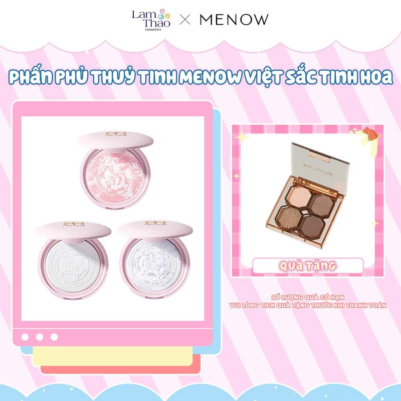 [TẶNG 1 BẢNG MẮT 4 Ô] Phấn Phủ Dạng Nén Menow Clear Radiant Pressed Powder Viet Nam Edition