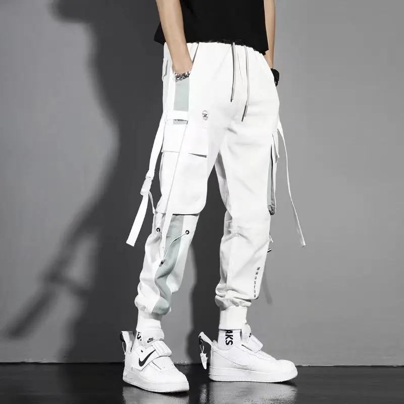Fashion Joggers Sports Pants Casual Angle Length Cargo Pants Men's Long Cargo Pants