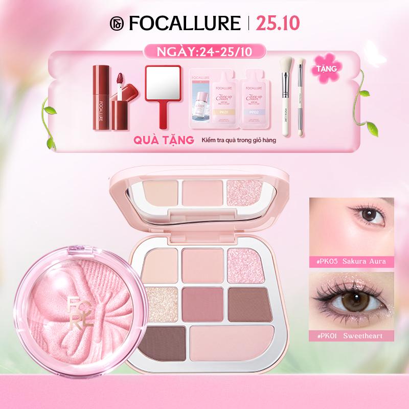 Focallure Bộ Trang Điểm Má hồng+Bảng mắt màu 2 Món Spring Glow