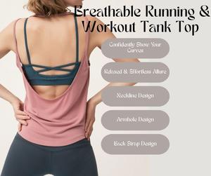 Backless Sexy Yoga Top – U-Shaped Strap Vest | Breathable Running & Workout Tank Top | Outer Layer for Women’s Activewear [YA13]