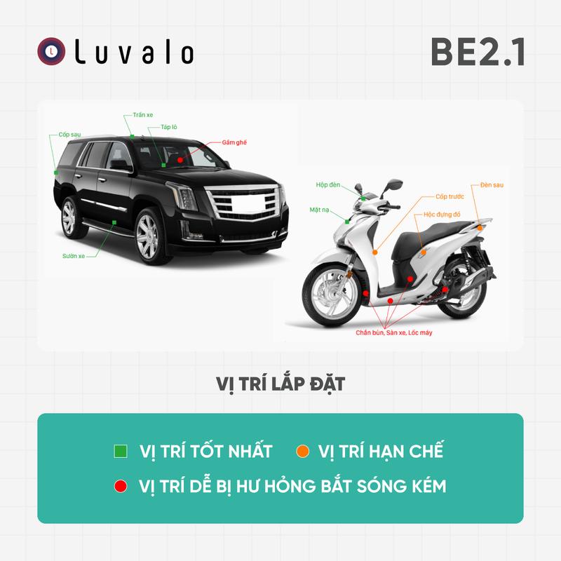 Định vị xe máy mini thiết bị định vị Gps ô tô giám sát hành trình kết nối điện thoại Luvalo BE2.1 7