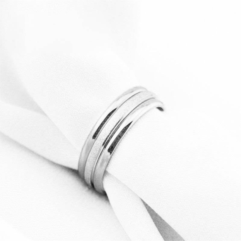 Product Introduction of Women's Rings Set New Fashion and Simplicity Titanium Steel Ring Three Piece Set Polished Stainless Steel Rings 22
