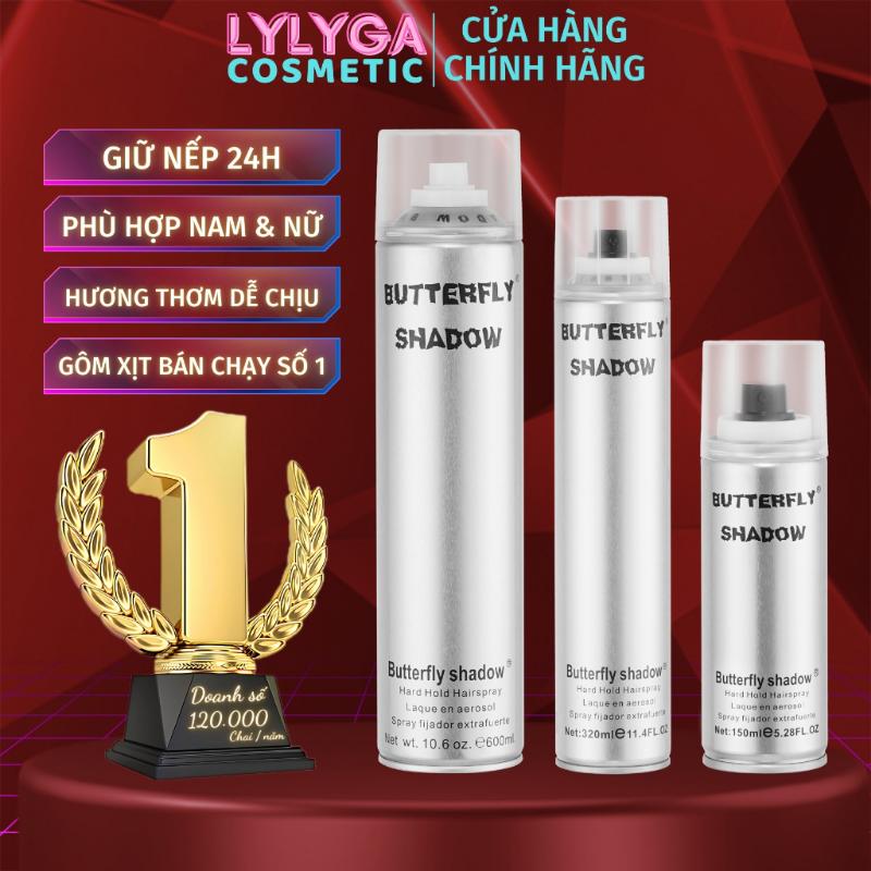 Gôm xịt tóc Butterfly Shadow 150ml 320ml 600ml Chính hãng, Gôm bạc giữ nếp tạo…