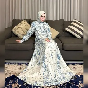 Ranaya Dress Set Hijab Material Lady Zr Full Pattern EA Ceruty Tuan Putri Exlusive By Elly Arsy