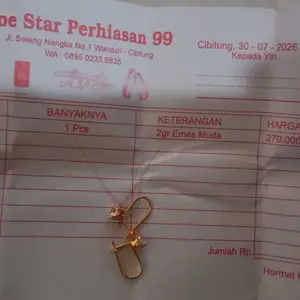 Tebus Murah Anting E. M. A. S Muda Model Desy Mata Satu Wanita Gold Ukuran 16 Dewasa Anak Bisa Pakkek Earrings kekinian