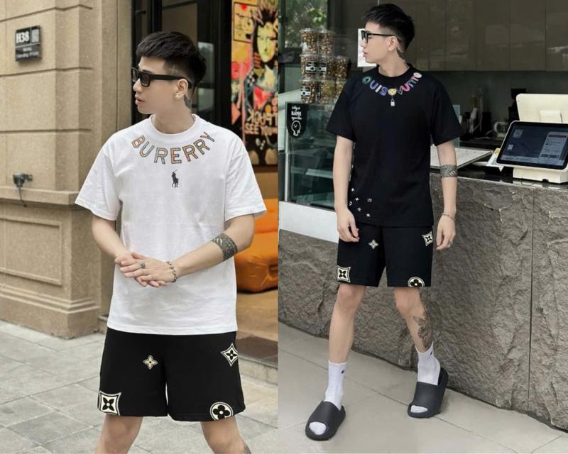 MUA SET BỘ CÓ QUÀ - Sét bộ nam nữ thêu họa tiết boy phố bắt mắt Quần in hình phong cách . Chất vải cotton lạnh thoáng mát mỗi khi đi dạo Menswear