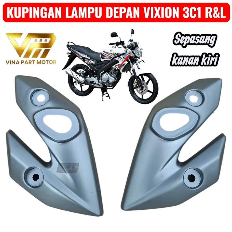 kupingan lampu depan vixion old kanan kiri 3C1 sepasang berkualitas warna silver