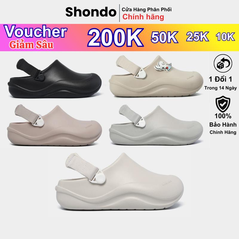 Dép Sục SHONDO Giày Clog Suke thoải mái sục nhựa đúc nam nữ đi mưa 3 màu cơ bản NEW ARRIVALS