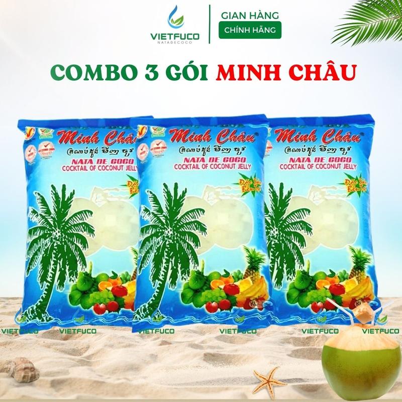 Combo 3KG Thạch dừa Minh Châu 3gói x 1kg