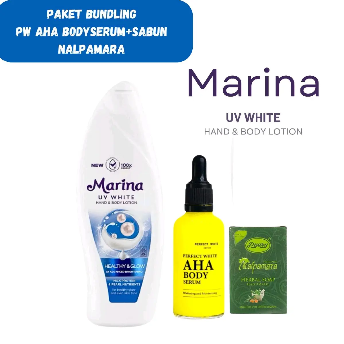 BUNDLING Sabun pyary Nalpamara Bpom+ Marina Uv White Healthy And Glow