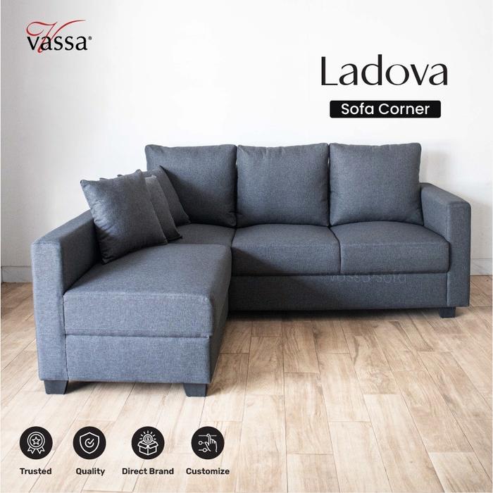 Gambar Sofa L Ladova Sofa Corner Sofa Sudut Minimalis By Vassa dari Vassa Sofa & Home Kab. Bogor Tokopedia