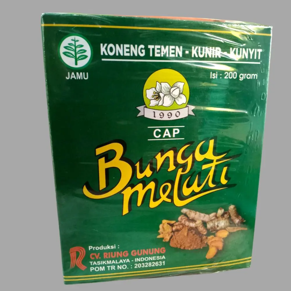 jamu koneng temen asam lambung cap bunga melati kunyit bubuk