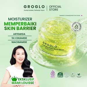 [GROGLO] Moisturizer Pelembab gel skincare Korea mencerahkan menghidrasi melembabkan glowing mencegah timbulnya jerawat mengontrol minyak serta memperbaiki skin barrier