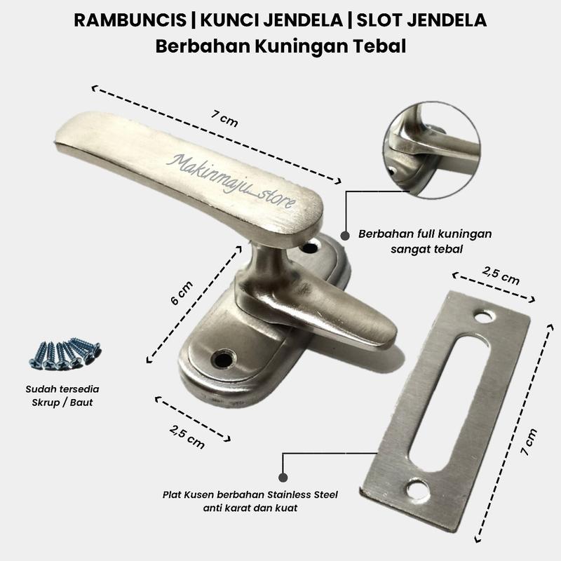 Product Introduction of panolet atau pengganjal jendela dan pintu ukuran 7 cm kuningan anti karat model terbaru 1