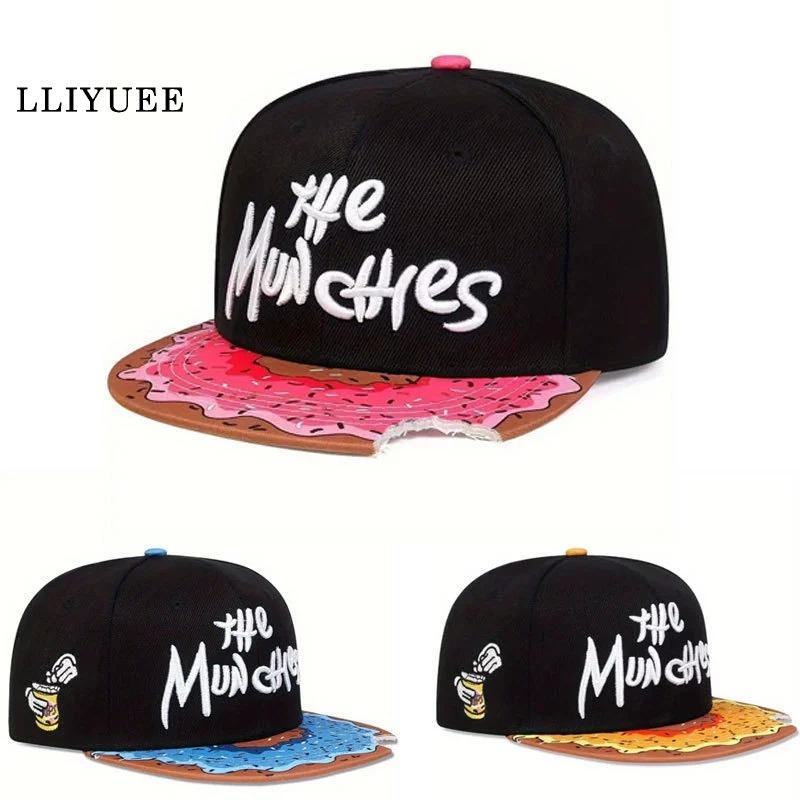 Mũ Lưỡi Trai SnapBack Thiết Kế Hình Bánh Donut - Cho Nam và Nữ - Thời trang Hip Hop - Thêu Chữ Nổi Cá Tính- Vải Kaki Cotton Thoáng Khí - Nhiều Màu Sắc