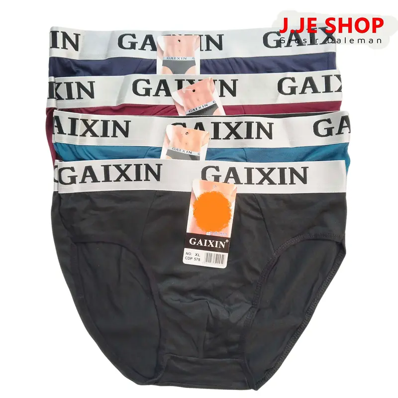 12 Pcs Celana Dalam Pria Dewasa Premium Gaixin Size L XL XXL - Kain Halus dan Lembut 1