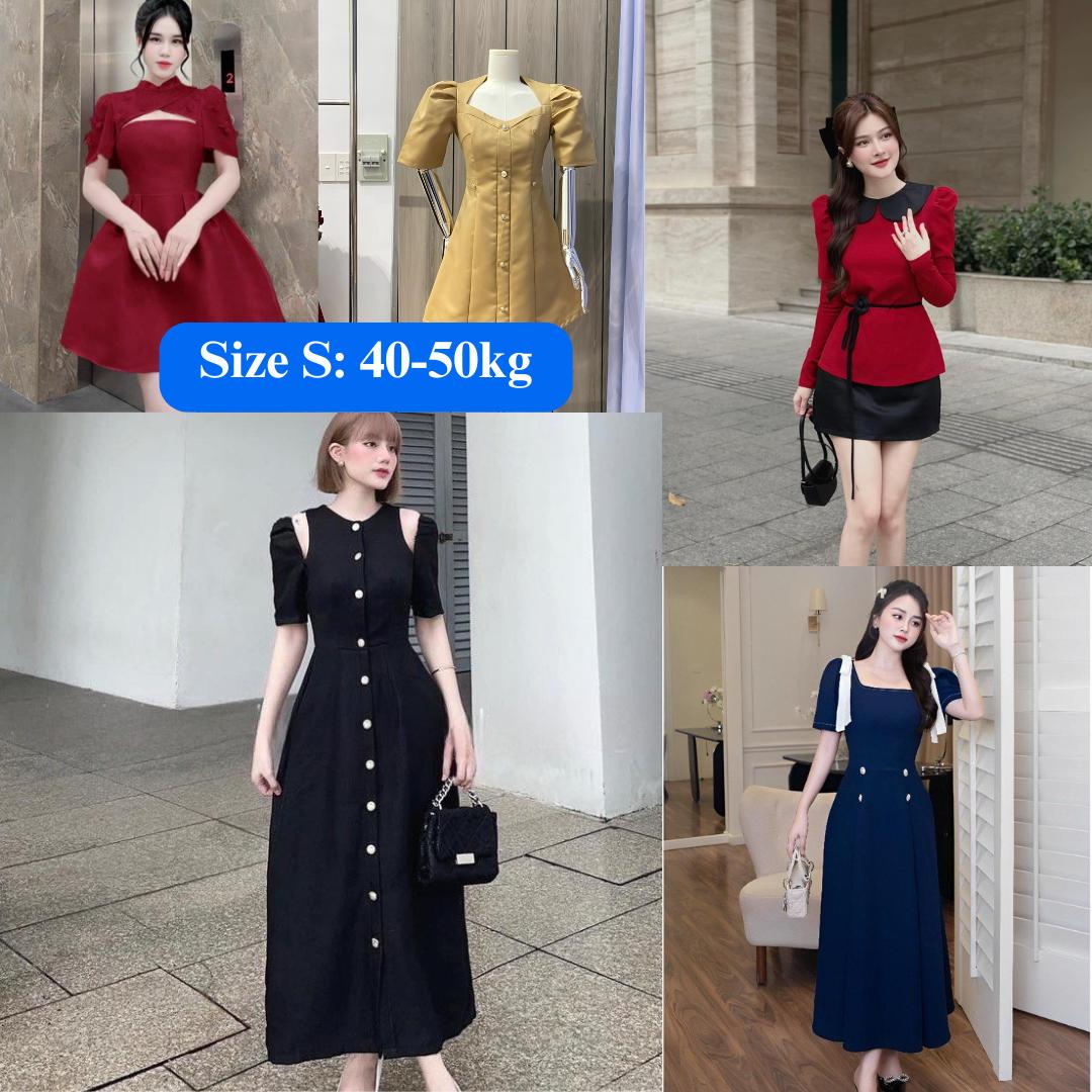 [Xả Kho] Size 40-50Kg Váy Dự Tiệc Vải Cotton Lạnh Top Nữ Dress Women - A.1295