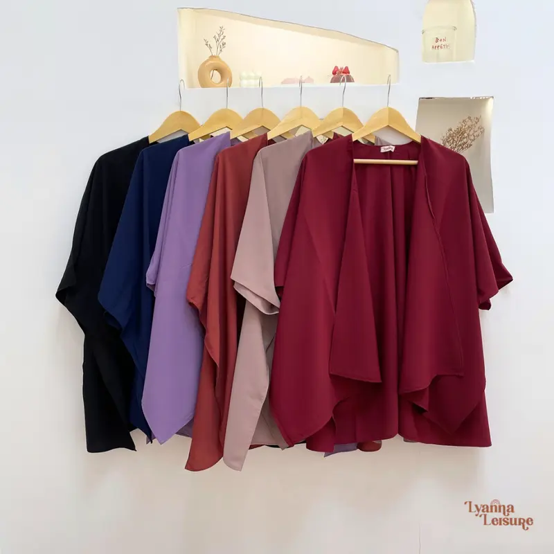 LYANNA - SORA Outer / Outer Wanita Oversize Batwing Cardigan Polos Jumbo Size 6