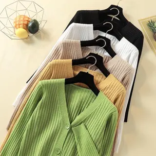Cardigan Long Sleeve Outer Wanita / Kardigan Wanita Korea Style Baju Lembut 2