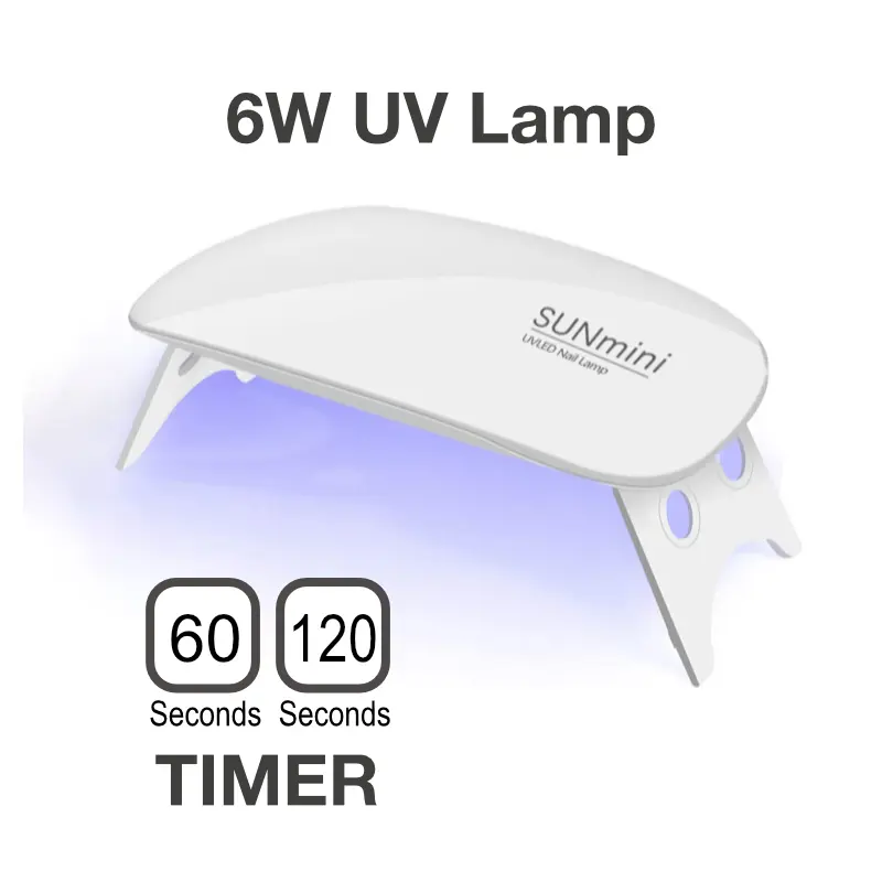 JOYME【SG Stock】UPGRADED TIMER LED Mini Nail Lamp 60/120s Timer—USB Professional Grade 6W Lights Gel Nail Lamp