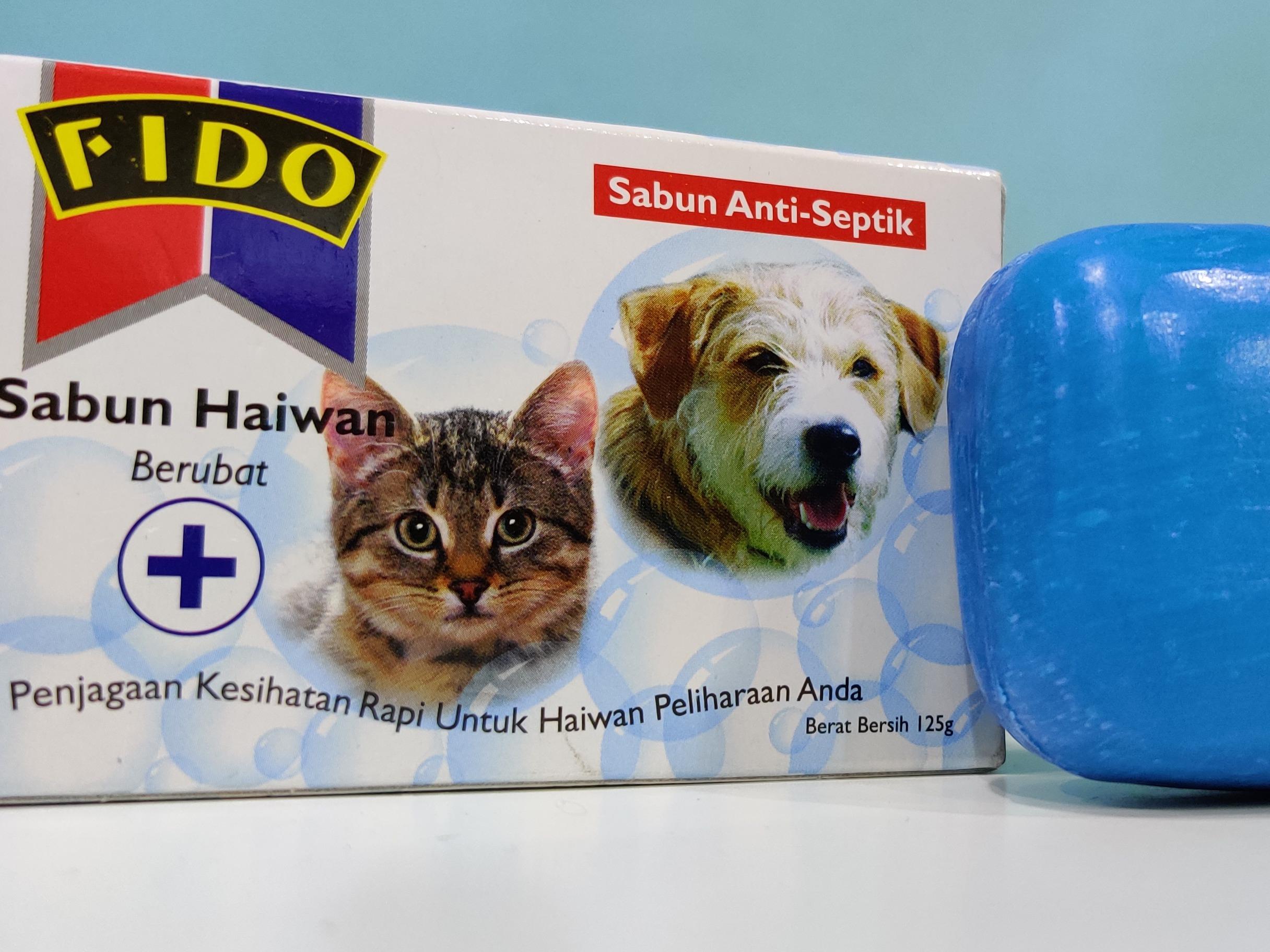 FIDO Antiseptic Medicated Pet Soap 125gram Cat Dog Sabun Ubat Kucing Anjing