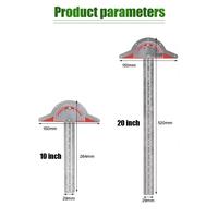 Gambar BEANABELL Penggaris Busur Pertukangan Protractor Pengukur Sudut Stainless Steel Woodworking Edge Ruler Multifungsi - 20inch dari scarlettofficial.id Kota Cimahi 2 Tokopedia
