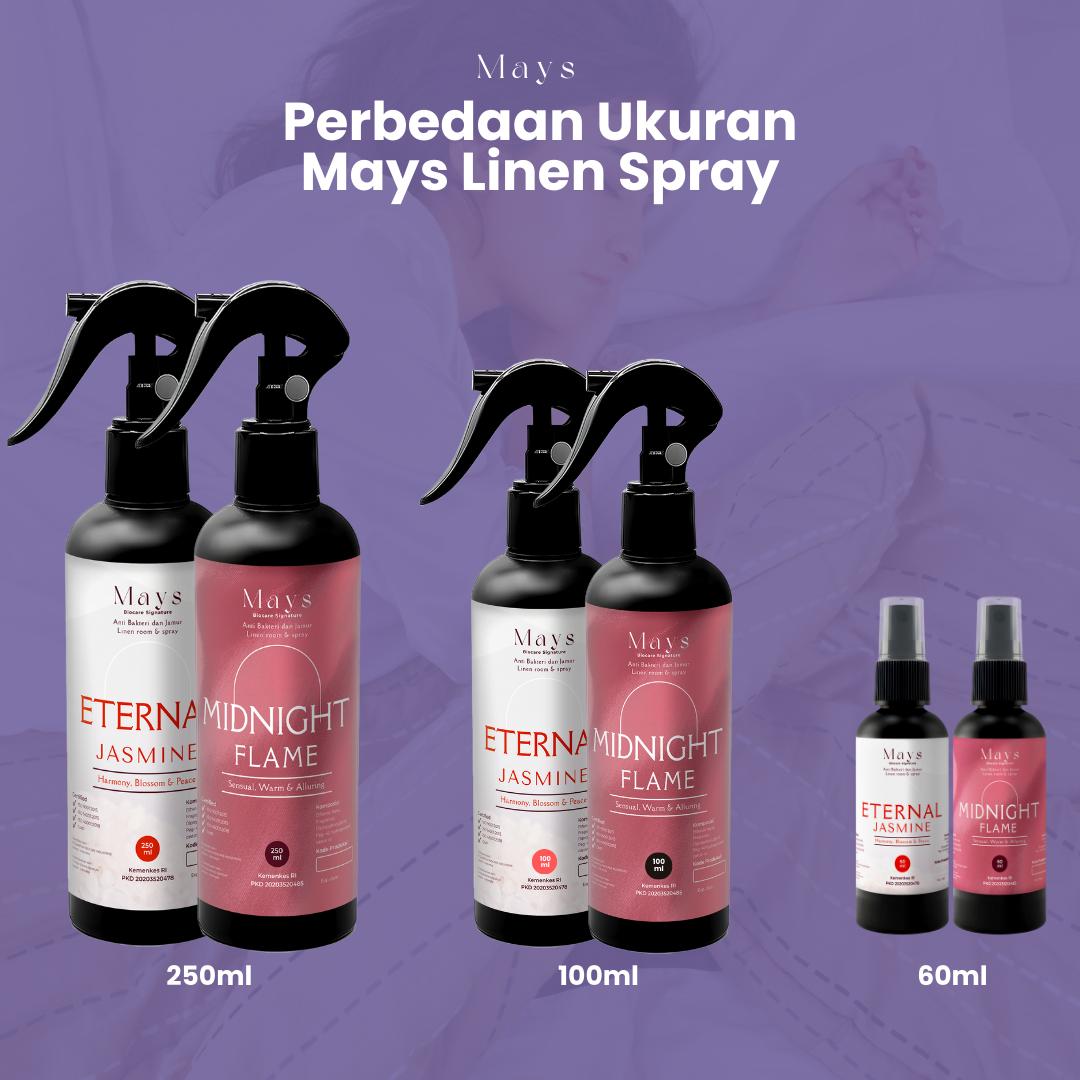 Mays Biocare Room & Linen Spray Premium 60ml - Pengharum Kain Anti Bakteri dan Jamur Wangi Tahan Lama 12 Jam