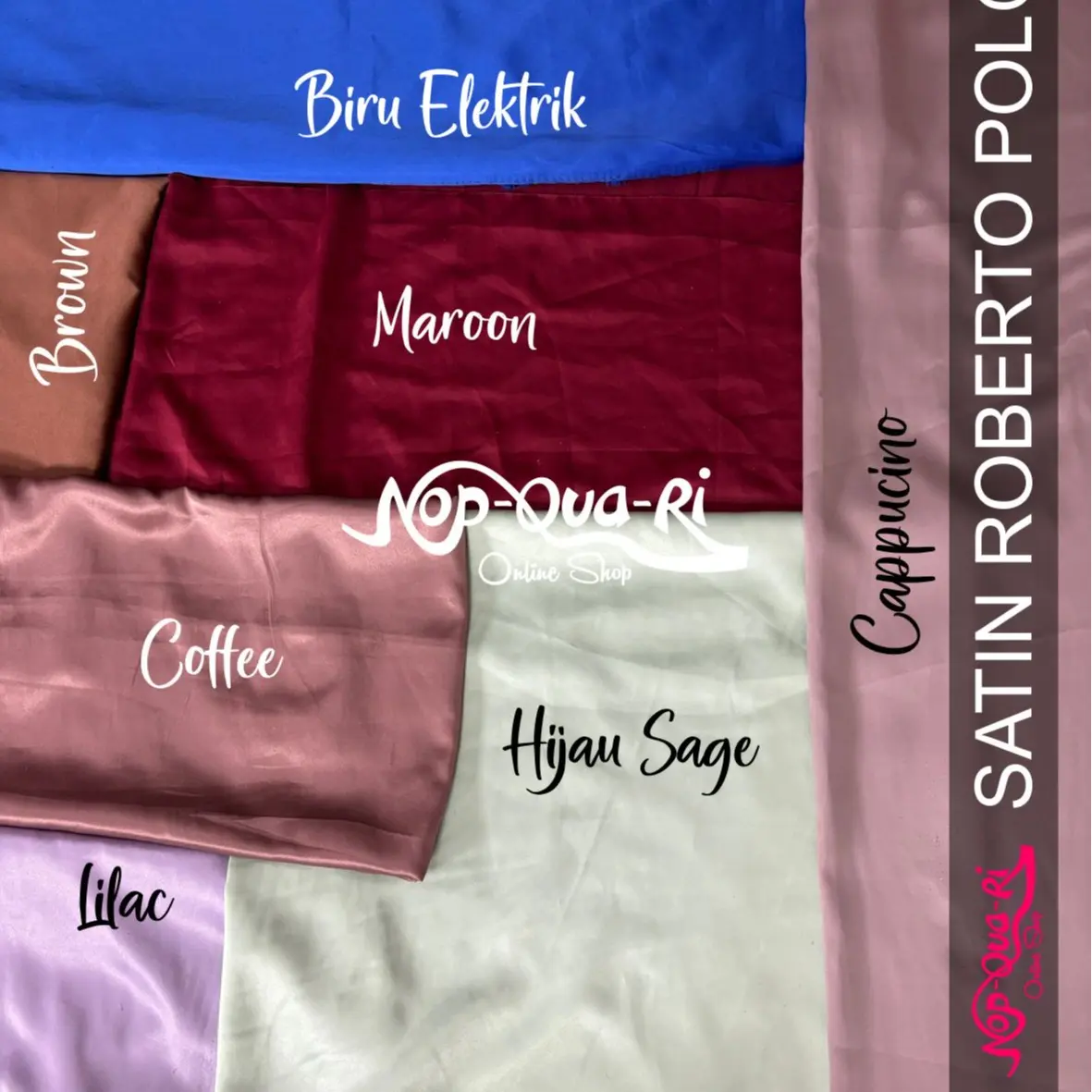 Kain Satin Silk - Satin Sutra R0B3RT0 C4V4LI - Per 0,5m Panjang