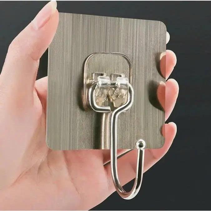 Combo 30 Móc Dán Tường Inox Mẫu Mới Dính Siêu Chắc Chịu Lực Tốt, Móc Treo Vật Dụng Trong Nhà