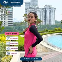 Gambar DN Sportswear Baju Renang Wanita dengan Resleting Depan – UV Protection, Quick Dry, Stretchy & Nyaman Dipakai (S–8XL) - Black-pink, S dari DN Sportswear Official Kota Tangerang 3 Tokopedia