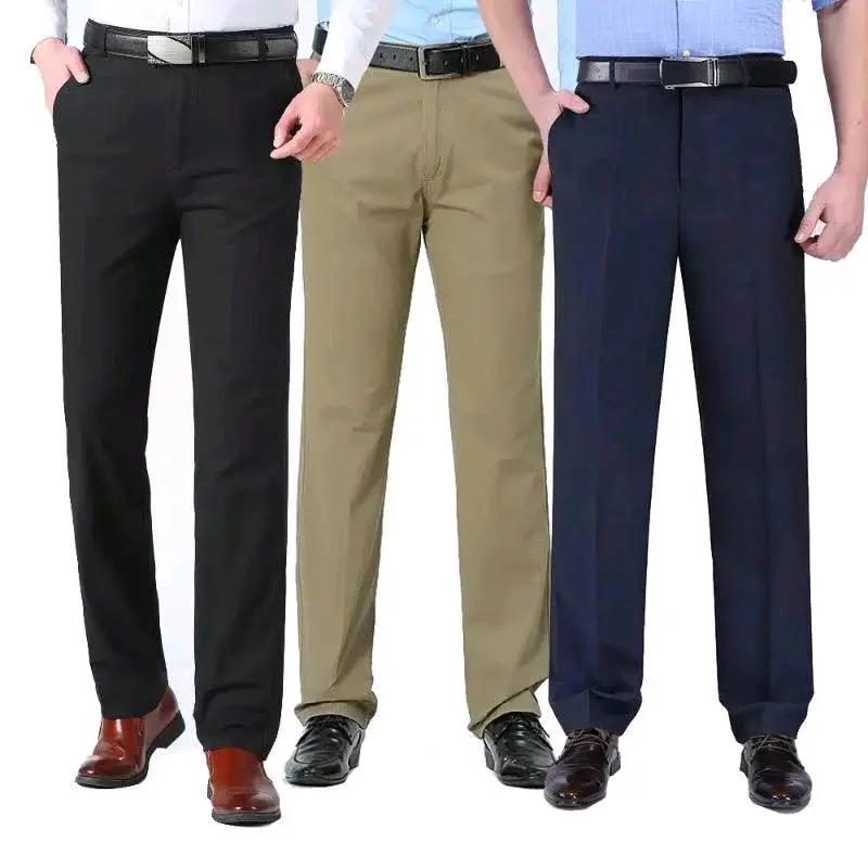 Celana formal pria standar kerja hitam dan warna 27-38 Kantor Slimfit Panjang Katun Casual 1