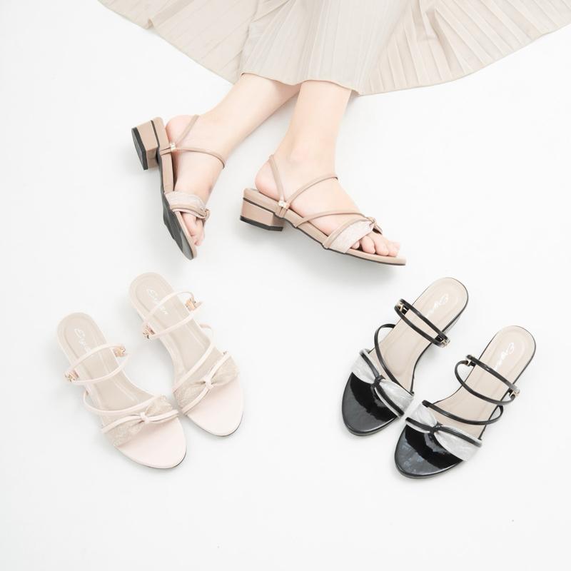 Eriya Aqila Sandal Heels Hak 3cm Wanita Mewah untuk Pesta dengan Desain Elegan dan Nyaman