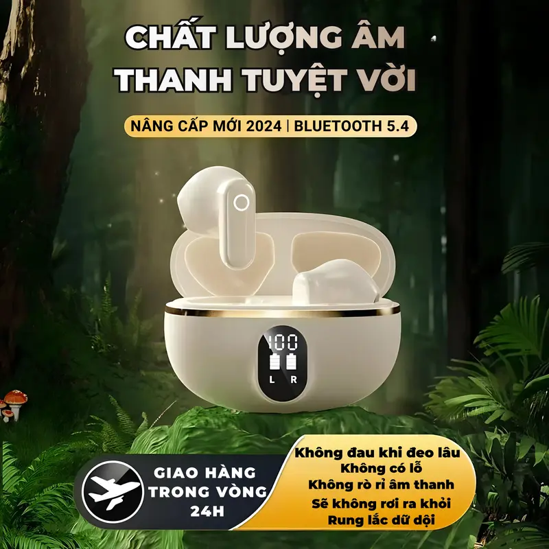 Tai nghe KY5 PRO Nhét Tai Ánh Sáng Mới Nhất [2 Quà tặng] 1 Nhãn dán hoạt hình +1 Bao tay chơi game, Âm thanh nổi mức HiFi, Màn hình kỹ thuật số thông minh, Micrô tích hợp, Chống nước iPX5, Điều khiển cảm ứng,Giảm tiếng ồn ENC | BigBuy360 - bigbuy360.vn