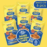 Gambar PROTY Baked (Panggang) Cemilan Protein Sehat (Dewasa, Remaja, Anak, Diet, Gym) - Chicken Chips Baked Original (6 pcs) dari PROTY Official Store Kota Administrasi Jakarta Barat 1 Tokopedia