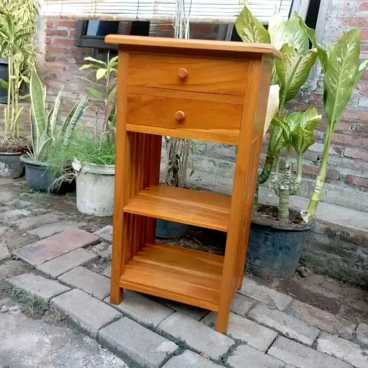 nakas laci jati ukuran 40 x 30 x75 cm Jati 1