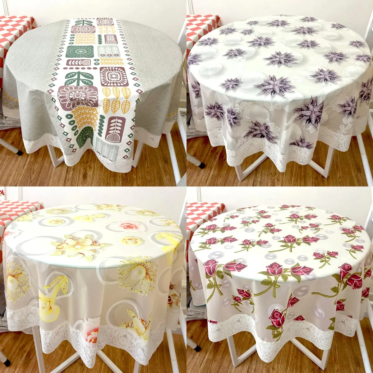 Taplak Bulat Renda Motif Elegant