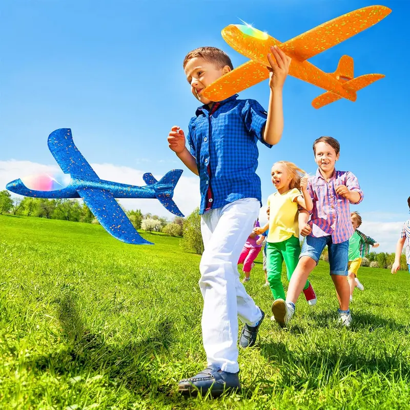 GOROCK Mainan Pesawat DIY Hand Throw Foam Aeroplane Flying Glider - TY0310 1