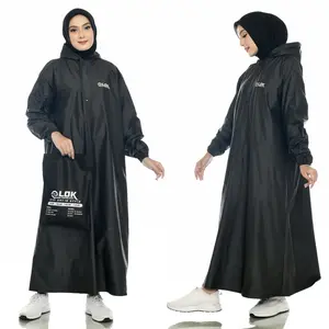 JAS HUJAN MODEL GAMIS WANITA DEWASA ANTI REMBES BAHAN TEBAL