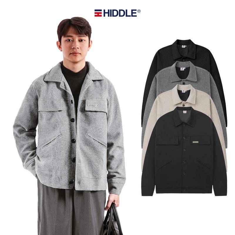  Áo khoác dạ nam cao cấp vải dạ ép và canvas Hiddle màu đen xám be nhiều size | H13-AK4 